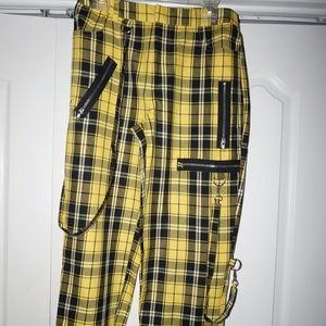 Yellow and Black Plaid Pants
